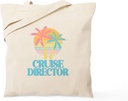 CafePress Cruise Director Tropical Reusable Natural Beige Canvas Shopping Bag