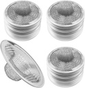 50pcs Mesh Sink Strainer, 2.75" Top/1" Stainless Steel Slop Basket Filter Trap, Metal Bathtub Kitchen Drain Strainer, Hair Basket Drain - Fits Most Kitchen Sinks, Bathroom Sinks,Shower Drains