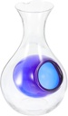 BESTOYARD Japanese Cold Sake, Glass Wine Decanter with Ice Pocket, 14Oz Blue Sake Carafe for Home Whiskey Dispenser, Parties, Restaurants Chilled Set