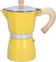 Classic Italian Coffee Pot 6 Cup/10 Oz Stovetop Espresso Maker for Gas & Electric Stove Top for Greca Coffee Maker, Cafeteras or Latte Yellow