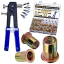 Pressure Rivet Nut Tool Kit, 430Pcs Metric Rivet Nut Combination (M8/M6/M5/M4/M3), Suitable for Furniture, Decoration, Automotive, Marine and Industrial Applications (CarbonSteelRivetNutTool)