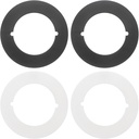 PATIKIL Door Knob Plates, 2 Pcs Round Plate Cover for Door Deadbolt Double Side Knob Handle Repair Kit Cover Filler Fixing Repair Backplate, Black