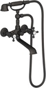 Newport Brass 934 Chesterfield Wall Mounted Clawfoot Tub Filler with Handshower, Flat Black