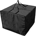 COOSOOO Outdoor Deck Seat Cushion Storage Bag Waterproof Patio Square Furniture Cover Dust-Proof Christmas Tree Bag Organizer Bag with Handle and Zipper Extra Large Black