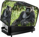 Gorilla In The Grass 2 Slice Toaster Covers Dustproof Splash-Proof Bread Machine Cover Fingerprint Protectors Small Washable Kitchen Appliance Cover Universal Size