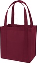 (12 Pack) Set of 12 Reusable Grocery Shopping Tote Bag (Maroon)