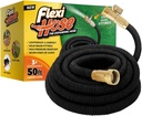 Flexi Hose Lightweight Expandable Garden Hose, 50FT - Retractable Garden Hose, Water Hose - No-Kink Flexibility, 3/4 Inch Solid Brass Fittings and Double Latex Core