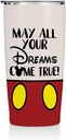 Jztco Magic Cartoon Mouse Inspired Straight Skinny 20 oz Tumbler Mouse Themed Gifts for Women Girls Friend Bestie Daughter Water Bottle Coffee Mug Insulated Tumblers Thermal Cup for Vacation Trip