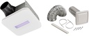 Broan-NuTone AR110LKVV SurfaceShield Vital Vio Powered Exhaust Vent LED White Light & Violet Light, 110 CFM, White & Available NuTone WVK2A Flexible Wall Ducting Kit for Ventilation Fans, 4-Inch