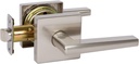 Delaney Hardware Vida Passage Door Handle with Square Trim, Fits Doors 1-3/8 to 1-3/4 in. Thick, Satin Nickel – Reversible Left/Right-Handed Hallway, Closet Door Lever with Latch – Easy to Install