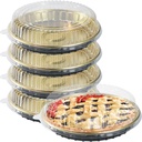 8-9" Plastic Disposable Cake Containers Carriers With Dome Lids Catering Trays with Lids 5 Pack Pie Carrier Cake Storage Container Plastic Bakery Box Dessert Cookie Food Trays for Parties