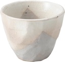 Yamashita Kogei 14078140 Rock Glass, White, φ3.7 x 2.9 inches (9.5 x 7.3 cm), 8.5 fl oz (240 cc), Mino Hagi Painted Rock Cup