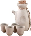 Hemoton Ceramic Sake Pot and Serving Cups Japanese Wine Set Multi-functional Sake Drinkware for Home
