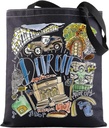 G2TUP Detroit Michigan Travel Tote Bag - Trip Souvenir Gift With Landmarks Shoulder Bag - Detroit Merch