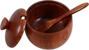 1set Wooden Spice Jar Lid and Spoon Small Kitchen Condiment Container for Seasoning Storage for and Other Spices Compact Design for Easy Access and Organization