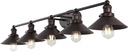 JONATHAN Y JYL7905A July 46" 5-Light Metal Vanity Light Contemporary, Transitional, Living Room, Dining Room, Bedroom, Bathroom, Oil Rubbed Bronze