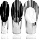 Bonsai Soil Scoop Metal 3 Pcs Set (Large with Soil Sifter, Medium, Small) Stainless Steel Garden Hand Soil Scooper, Professional Bonsai Tool Kit, Silver