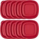 Replacement Lids for Rubbermaid Food Storage Containers - Fits 1.25-Cup and 2-Cup Sizes, BPA-Free & Leak-Resistant (10-Pack) (Red)