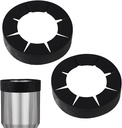 2pcs Coffee Silicone Ring, Reusable Silicone Sleeve for 30oz Tumbler Compatible with YETI RTIC BJPKPK Iced Drink Cup Accessory for Cold Beverage (Black)