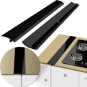 Gap Filler for Stove and Counter - Kitchen Stove Counter Gap Cover Silicone Gap Cover Between Stove and Counter 21 Inches Black