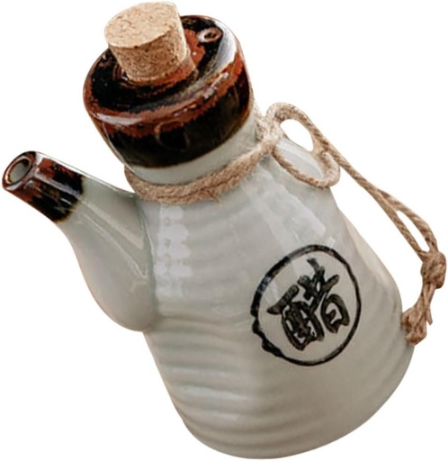 [BRSREZD6BN6BG2DB] OUNONA Japanese Ceramic Vinegar Bottle Spice Dispenser Cooking Oil Strainer Condiment Jar Kitchen Tool