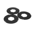 San Jamar Cup Dispenser Gasket Kit, Black, Set of 3