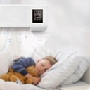 18,000 BTU portable heating air conditioner with remote control and natural wind mode, suitable for bedrooms, living rooms, and home offices.