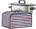 American Flag Stripe Slow Cooker Cover Compatible with Most Slow Cookers Crock Pot Cover Keep Appliance Clean Slow Cooker Dust Cover with Mesh Pocket