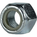 Fastenere Nylon Insert Hex Lock Nuts - 5/16"-18 (50-Pack) Grade 2, Zinc Plated Steel & Clear Finish, Vibaration-Resistant, Durable Multi-Use Hardware Nuts - Secure Fastening w/Hex Socket Drive