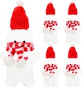 BESTonZON 5 Sets Gingerbread Man Jar Christmas Cookie Jar Christmas Smoothie Bottles Plastic Beverage Bottles Cookie Container Creative Empty es Kit Cotton Snack Child Juice