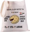 JYTAPP Mrs. Lovett's Meat Pies Movie Tote Bag Horror Movie Canvas Tote Bag Theater Bag