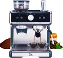 20 Bar Espresso Machine with Grinder, Semi-Automatic Espresso Coffee Maker with Milk Frother for Home Barista, Professional Coffee Machine for Cappuccinos or Lattes, Gift for Dad Mom Coffee Lover
