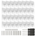 32-Set Adhesive Screws Wall Mount Hanging Nails No-Trace No Drilling Stick-on Sticky Screw with 3 Different Size Screw for Bathroom Kitchen Storage Room Tile Wall