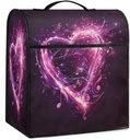 6-8 Quart Kitchen Aid Cover Purple Heart Musical Note Stand Mixer Cover Dust Cover Of Mixer Washable Kitchen Appliance Covers Food Processor Cover with Top Handle Kitchen Aid Mixer Cover Compatible