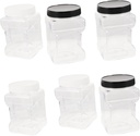 6pcs Plastic Honey Storage Jars Lids Versatile Food Containers for Honey Jam Spices and More for Events and Daily Use