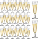 SUREHOME Plastic Champagne Flutes 40 Pack Disposable Champagne Glasses 5oz Clear Plastic Mimosa Glasses Wedding Cocktail Cups Bulk for New Years Eve Party Supplies 2025 Engagement Birthday Decorations