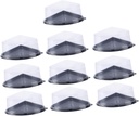 GLEAVI 50pcs Cake Boxes Fan-shape Cake Carrier for Baking Party Dessert Storage Safe See-through Design Packaging Cases