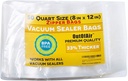 50 Zipper Vacuum Sealer Bags: Quart Size (8" x 12") - OutOfAir Vacuum Seal Zip Bags, Works with FoodSaver & Other Savers, 33% Thicker BPA Free Commercial Grade Great for Snacks On The Go