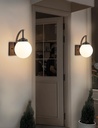 Outdoor Wall Sconce Set of 2, Modern Front Porch Lights for House, Exterior Light Fixture Wall Mount with Frosted Glass Globe Patio, Indoor Sconce Lighting for Bathroom, E26 Base