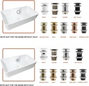 Basin Plug pop up Sink Plug Sink Basin Plug Drain Bathroom Sink Stopper Washbasin Pop Up Drain Plug Cover Waste Pipe Drainer with Or Without Overflow for Bath Accessories (Color : Brushe