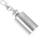 CHILDWEET Stainless Steel Flask Keychain 1 Mini Flask for Liquor Portable Wine Bottle for Men/women