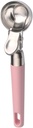 Stainless Steel Ice Cream Scoop with Smooth Shiny Surface Multifunctional Cookie Dough and Meatball Maker Lightweight Melon Ball Holder for Desserts Salads and Hard Gelato Pink