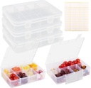 5 PCS Snack Box with 8 Compartments, Detachable Clear Travel Snack Boxes Organizer, Reusable Food Storage Box