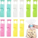 10PCS Food Clips, Bread Bag Clips, Reusable Grocery Bag Sealing Clips, Non-Slip Plastic Grip Sealing Bag Clips, Easy Squeeze Lock & Release, Multipurpose Bag Clips for Snack & Bread Seal