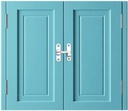 Saloon Doors Swinging Half Door For Kitchen Solid Wood Swing Cafe Doors 27"-60" Double Action Interior Door Home Hallway Divider(Sky Blue,28" x32")