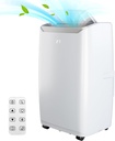 14000 BTU Portable Air Conditioner for Room Up to 700 Sq. Ft, Portable Air Conditioners with Dehumidifier, Fan with Remote Control, 24H Timer & Window Kit, Portable AC Unit for Bedroom, Home, Office