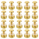 PATIKIL M4x12 Standoff Screws with Spacers, 20 Pack Wall Mounting Hardware Thumb Screw Fasteners for Acrylic Glass Signs Mirrors, Gold Tone 15mm