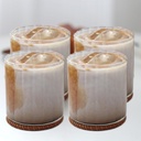 4 Pcs Drinking Glasses Iced Glass Coffee Cups 12 OZ 350 ML Clear Thick Water Glass Vintage Glassware for Coffee Bar Water Tumbler for Beer, Cocktail, Whiskey, Juice, Dishwasher Safe