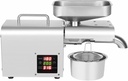 Oil Press Machine Host, 150w 110v Stainless Steel High Output Oil Pumping Machine Commercial Automatic Oils Press Machines Nuts Seeds Presser Pressing Tool w/Funnel for Home Small Commercial
