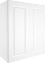 ROOMTEC Wood Wall-Mounted Cabinet,RTA Bathroom Medicine Cabinet with Adjustable Shelves and 2 Soft-Close Doors,Laundry Storage Cabinet for Bathroom,Kitchen,Living Room 12"D*30"W*36"H,Traditional White